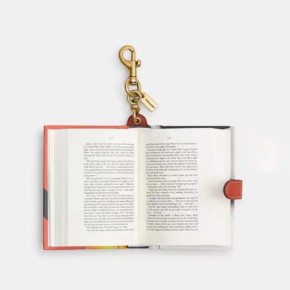 Coach Book Bag Charm I Know Why The Caged Bird Sings By Maya Angelou NWT - Picture 3 of 4